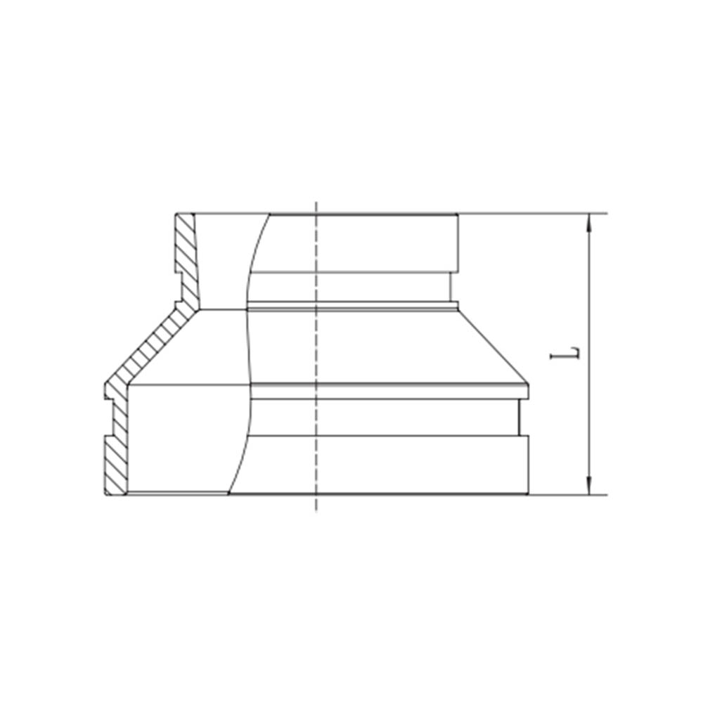 Réducteur concentrique rainuré